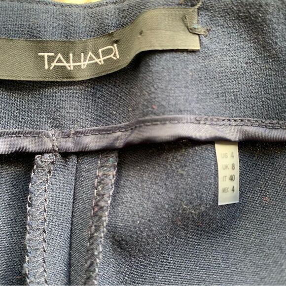 TAHARI BLUE STRIAGHT LEG PANTS - Picture 11 of 13
